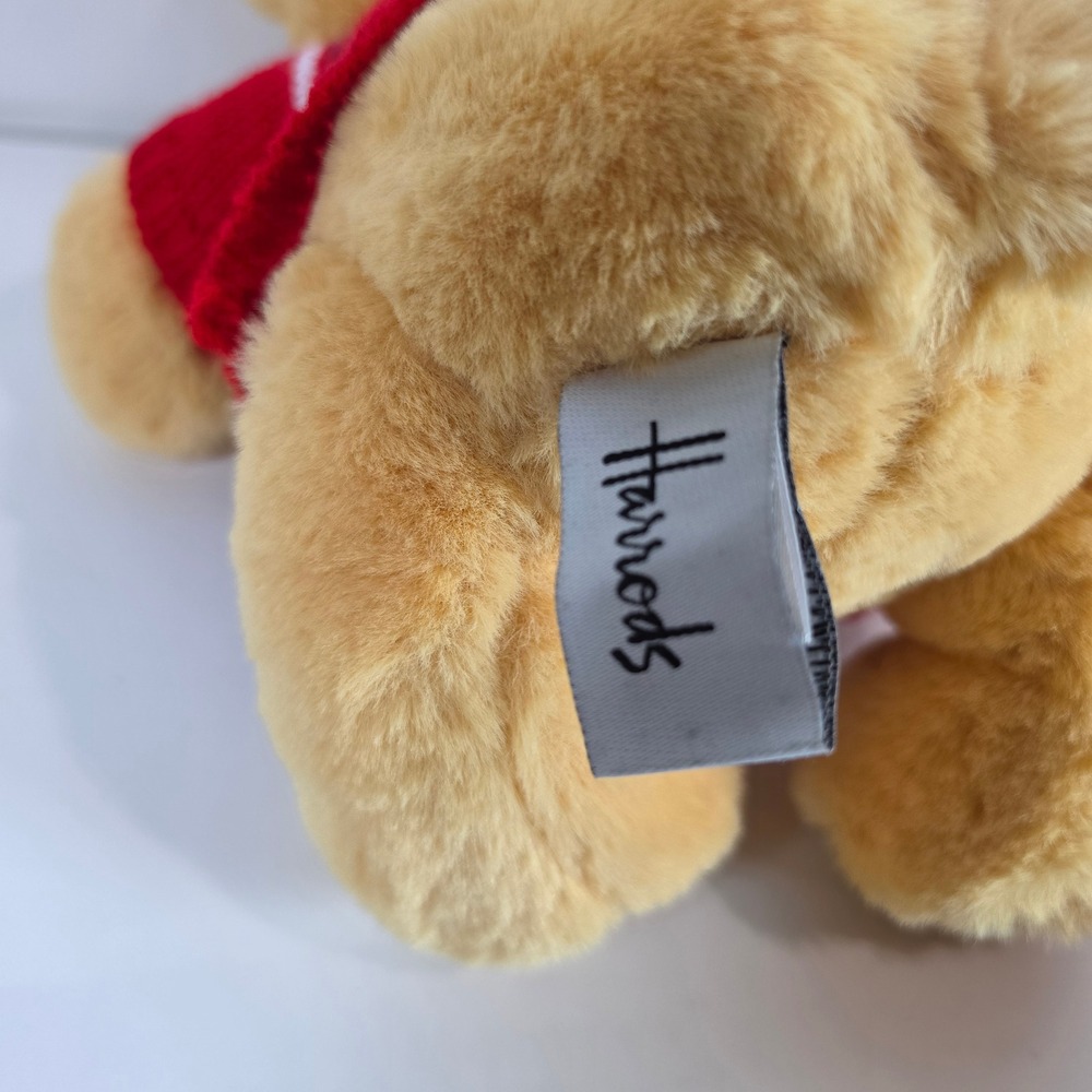 Harrods Knightsbridge Teddy Bear Plush 8" Small London Union Jack Sweater 21cm - Picture 7 of 10